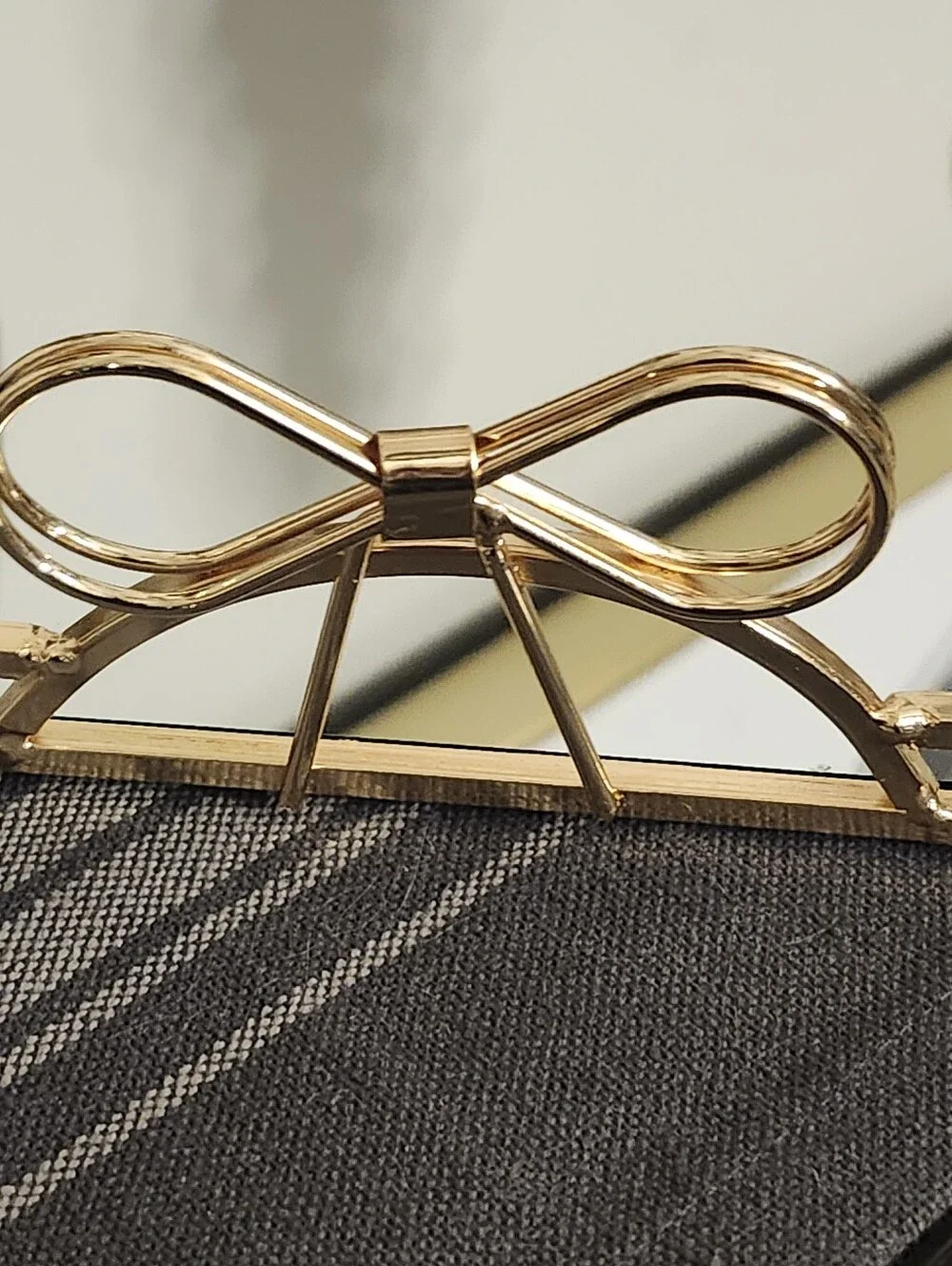 Gold Bow Mirror Tray